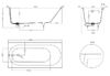 Ванна Salini ORNELLA KIT 180x80 покраска по RAL полностью материал S-Sense 102412GRF покрытие Глянцевое