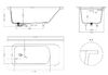 Ванна Salini ORLANDA KIT PLUS 190х100 покраска по RAL полностью материал S-Sense 102114GRF покрытие Глянцевое