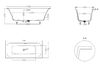Ванна Salini ORLANDA AXIS KIT 170x75 материал S-Sense 103313M покрытие Матовое