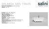 Ванна Salini ORLANDA AXIS 170x75 покраска по RAL полностью материал S-Sense 103213MRF покрытие Матовое