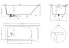 Ванна Salini ORLANDA KIT 170х70 покраска по RAL полностью материал S-Sense 102111GRF покрытие Глянцевое