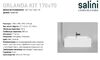 Ванна Salini ORLANDA KIT 170х70 покраска по RAL полностью материал S-Sense 102111GRF покрытие Глянцевое