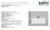 Ванна Salini ORLANDA KIT 180x80 покраска по RAL полностью материал S-Sense 102112MRF покрытие Матовое