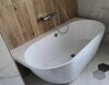 Ванна AquaStone Бали 159х80 из искусственного камня, пристенная, белый матовый