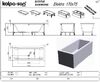 Ванна Kolpa San ELEKTRA 170х75 акриловая на каркасе со сливом переливом