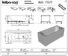 Ванна Kolpa San BETTY 170x75 NEW акриловая на каркасе со сливом переливом
