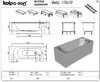 Ванна Kolpa San BETTY 170x70 NEW акриловая на каркасе со сливом переливом
