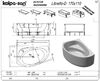 Ванна Kolpa San LIBRETTO 170x110 D акриловая на каркасе со сливом переливом