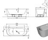 Ванна Kolpa San DREAM SP 170x75 D NEW акриловая на каркасе со сливом переливом