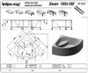 Ванна Kolpa San SWAN 160x160 акриловая на каркасе со сливом переливом
