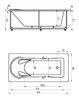 Акриловая ванна Акватек Леда LED170-0000052 170x80 см, слив справа, с каркасом, с экраном, со сливом-переливом