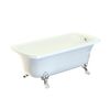 Ванна из искусственного камня Migliore Olivia Standard 26923 175x80 см, отдельностоящая, с ножками, со сливом-переливом хром
