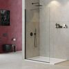 Душевая перегородка Cezares LIBERTA-L-1-TB-140-C-NERO 140х195 см, стекло прозрачное