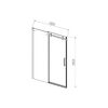 Душевая дверь Vincea Комо-Н (Como-N) VDS-4CN130CLB 130x195 см, профиль черный матовый. Размер регулировки 1290-1310 мм