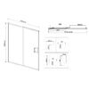 Душевая дверь Vincea Сити (City) VDS-5CT120CLB 120x195 см, профиль черный матовый. Размер регулировки 1170-1210 мм