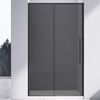 Душевая дверь Vincea Слим-Н (Slim-N) VDS-4SN130CGB 130x195 см, профиль черный матовый. Размер регулировки 1290-1300 мм