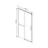 Душевая дверь Vincea Слим Софт (Slim Soft) VDS-1SS110CLG 110x200 см, профиль золото матовое. Размер регулировки 1080-1100 мм