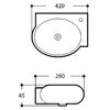 Раковина Aquatek 42 R AQ5304-00 420*280*145