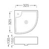 Раковина угловая AQUATEK AQ5166A-00, 325*325*130