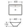Раковина Aquatek 60 AQ5518-00 600*460*170 мм