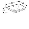 Раковина встраиваемая Geberit VariForm 58x49 500.764.01.2