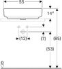 Раковина накладная Geberit VariForm 55x40 500.771.01.2