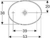 Раковина накладная Geberit VariForm 55x40 500.771.01.2