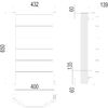 Полотенцесушитель с/т TERMINUS Электро Виктория П6 400х650 (quick touch) NEW