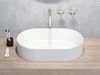 Раковина GSI 945811 Kube X 60х37 овальная, накладная, цвет белый