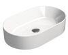 Раковина GSI 945811 Kube X 60х37 овальная, накладная, цвет белый