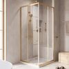 Душевой уголок CEZARES RELAX-304-A-2-100-C-BORO профиль золото матовое, стекло прозрачное 100x100 см