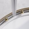 Душевой уголок CEZARES RELAX-304-R-2-90-C-BORO профиль золото матовое, стекло прозрачное 90x90 см