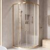 Душевой уголок CEZARES RELAX-304-R-2-100-C-BORO профиль золото матовое, стекло прозрачное 100x100 см