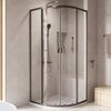 Душевой уголок CEZARES RELAX-304-R-2-100-C-GM профиль вороненая сталь, стекло прозрачное 100x100 см