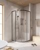 Душевой уголок CEZARES RELAX-304-R-2-100-C-GM профиль вороненая сталь, стекло прозрачное 100x100 см