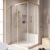 Душевой уголок CEZARES RELAX-304-AH-2-120/90-C-BORO профиль золото матовое, стекло прозрачное 120x90 см