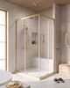 Душевой уголок CEZARES RELAX-304-AH-2-120/90-C-BORO профиль золото матовое, стекло прозрачное 120x90 см