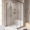 Душевой уголок CEZARES RELAX-304-AH-2-120/90-C-GM профиль вороненая сталь, стекло прозрачное 120x90 см