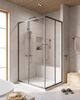 Душевой уголок CEZARES RELAX-304-AH-2-120/90-C-GM профиль вороненая сталь, стекло прозрачное 120x90 см