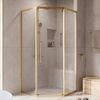Душевой уголок CEZARES RELAX-304-P-1-100-C-BORO профиль золото матовое, стекло прозрачное 100x100 см