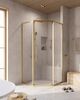 Душевой уголок CEZARES RELAX-304-P-1-100-C-BORO профиль золото матовое, стекло прозрачное 100x100 см