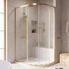 Душевой уголок CEZARES RELAX-304-RH-2-120/90-C-BORO профиль золото матовое, стекло прозрачное 120x90 см