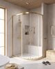 Душевой уголок CEZARES RELAX-304-RH-2-120/90-C-BORO профиль золото матовое, стекло прозрачное 120x90 см