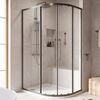 Душевой уголок CEZARES RELAX-304-RH-2-120/90-C-GM профиль вороненая сталь, стекло прозрачное 120x90 см
