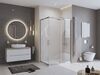 Душевой поддон из искусственного мрамора в комплекте с сифоном BelBagno UNO TRAY-MR-UNO-AH-100/80-35-W-CR