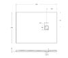 Душевой поддон из искусственного мрамора в комплекте с сифоном BelBagno UNO TRAY-MR-UNO-AH-120/90-35-W-CR