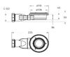 Душевой поддон из искусственного мрамора в комплекте с сифоном BelBagno UNO TRAY-MR-UNO-AH-120/90-35-W-CR