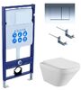 Set AQUATEK ЛИРА (рама AQUATEK Standard INS-0000012 с звукоиз.прокладкой+крепеж KKI-0000002+кнопкаKDI-0000010+унитаз ЛИРА AQ1155-00 с крышкой-сиденьем
