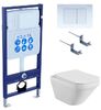 Set AQUATEK ЛИРА (рама AQUATEK Standard INS-0000012 с звукоиз.прокладкой+крепеж KKI-0000002+кнопкаKDI-0000009+унитаз ЛИРА AQ1155-00 с крышкой-сиденьем