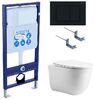 Set AQUATEK КЛАССИК cm (рама AQUATEK Standard INS-0000012 с звукоиз.прокладкой+крепеж KKI-0000002+кнопкаKDI-0000012+унитаз КЛАССИК AQ1112-00 с крышкой